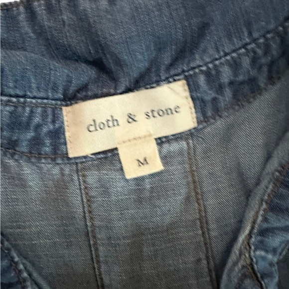 Cloth & Stone Blue Tencel Sleeveless Dress Size Medium - Picture 12 of 17